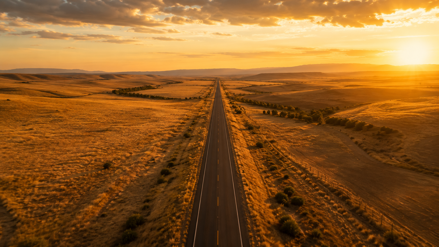 Aerial view road